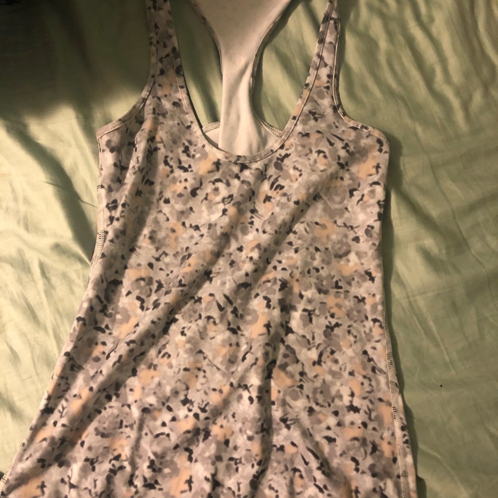 Grey Lululemon workout top